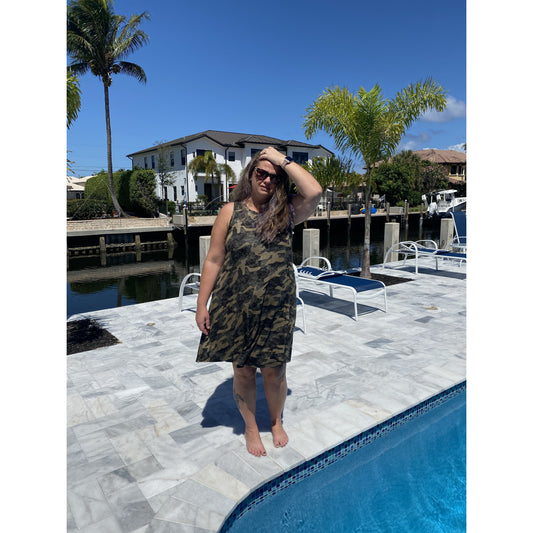 Perfect Camo Sleeveless Dress - BFF Here