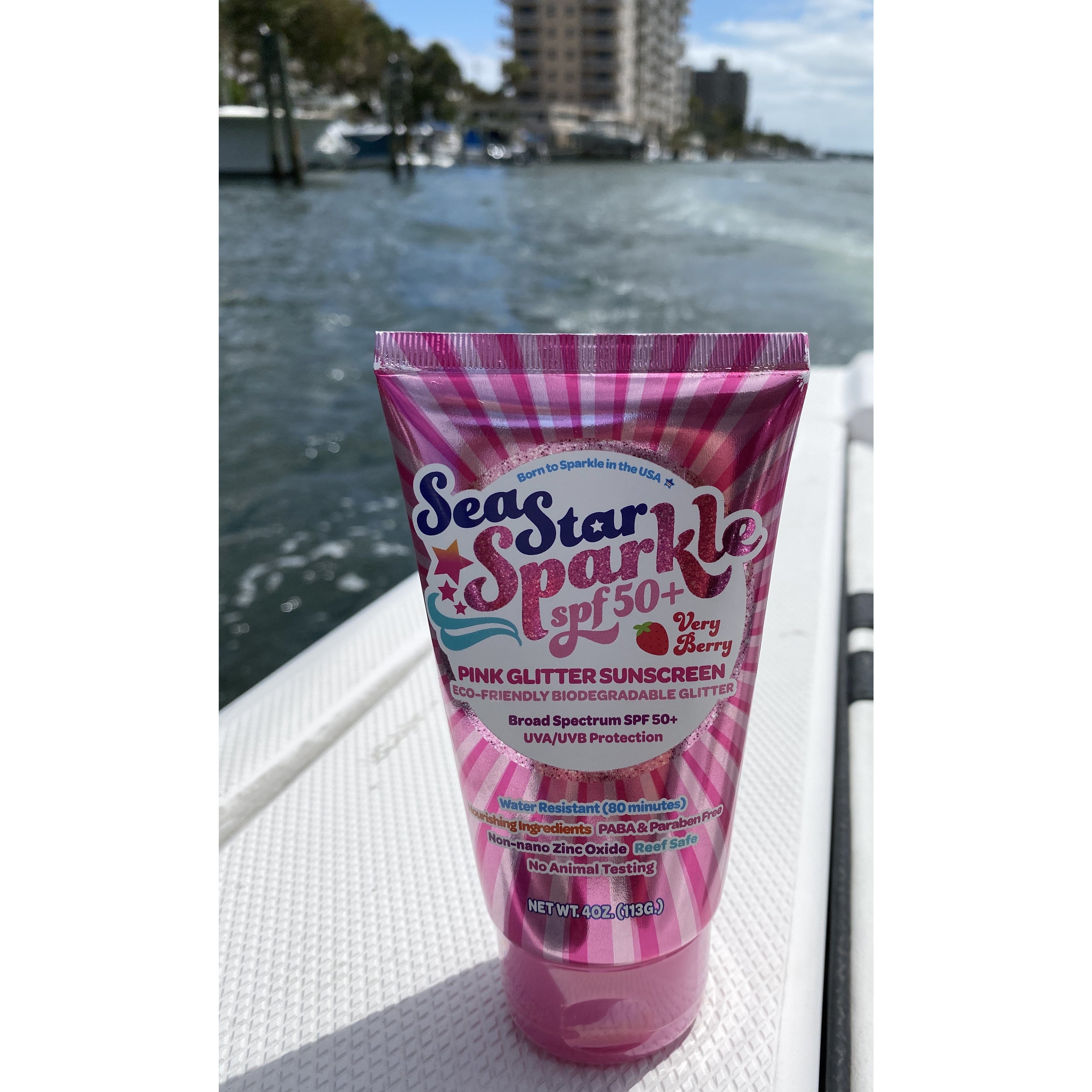 Sea Star Sparkle Very Berry SPF 50 Plus Glitter Sunscreen - BFF Here
