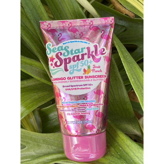 Sea Star Sparkle Pink Glamingo SPF 50+ Glitter Sunscreen - BFF Here