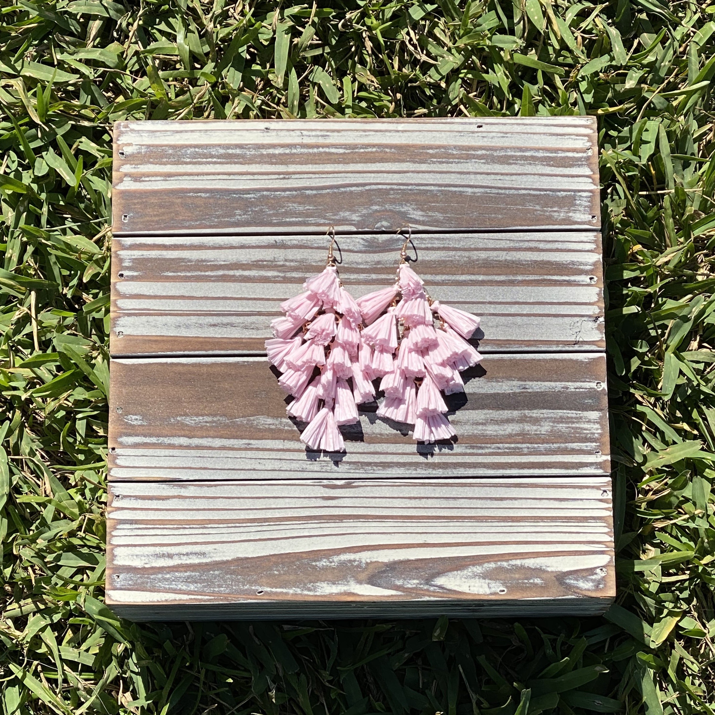 Pink Tassel Dangle Earrings - BFF Here