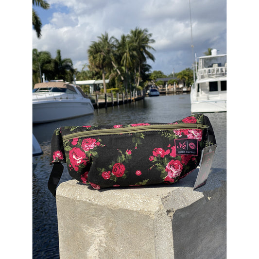 Rose Floral Belt Bag by Makeup Junkie Bags - BFF Here