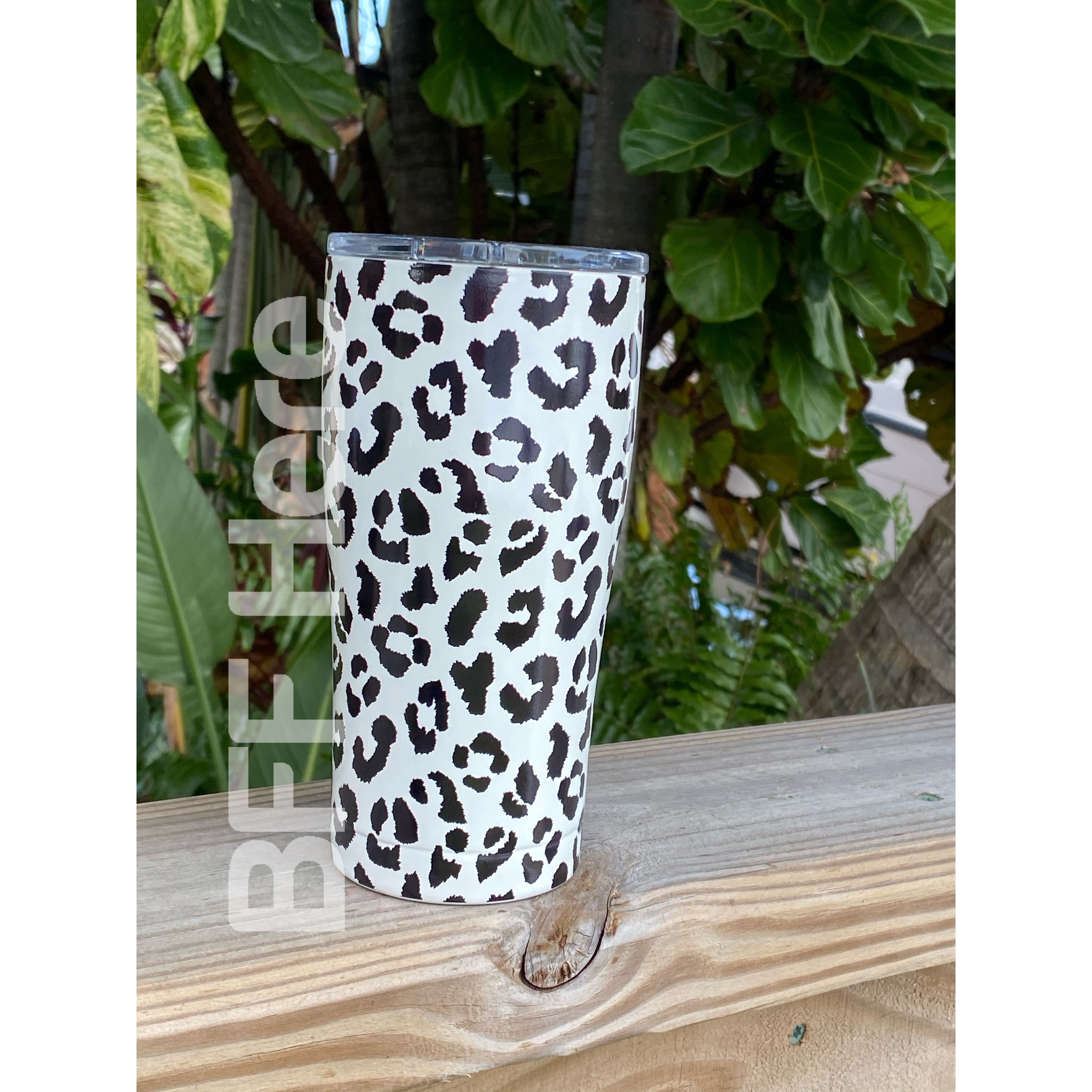 White Leopard  -- 20 oz. SIC Tumbler - BFF Here
