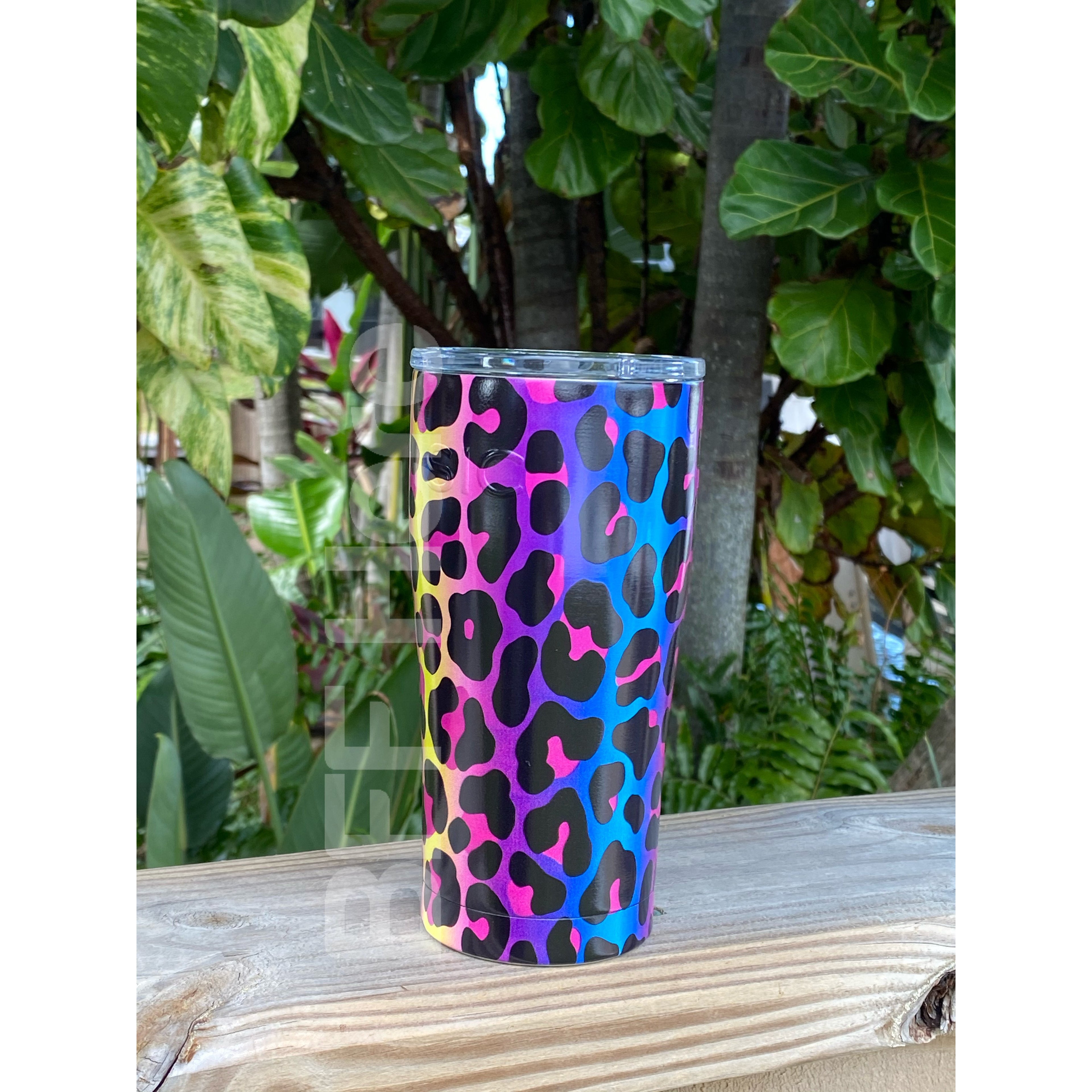 Neon Leopard  -- 20 oz. SIC Tumbler - BFF Here