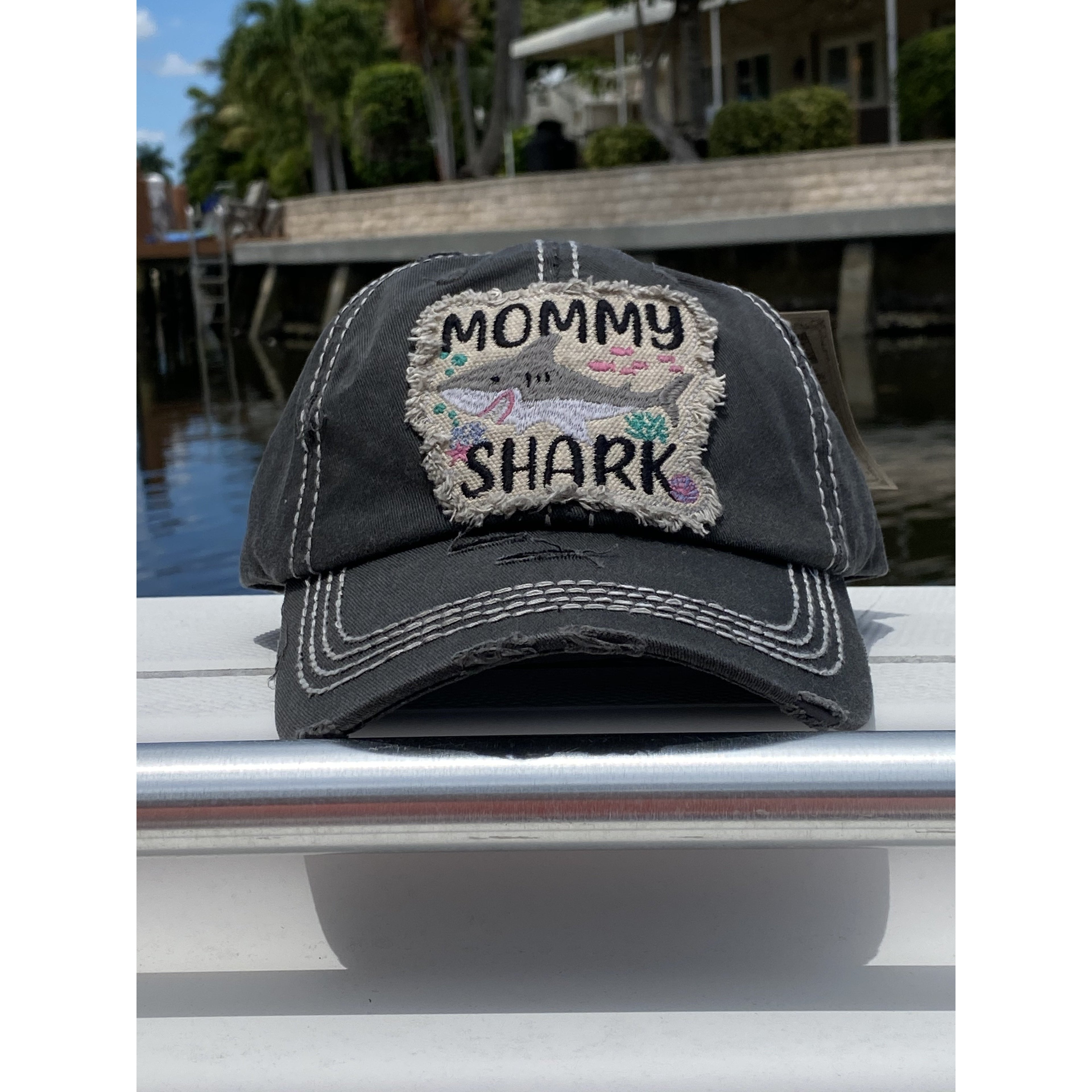 Mommy Shark Vintage Hat -- Choice of Color - BFF Here