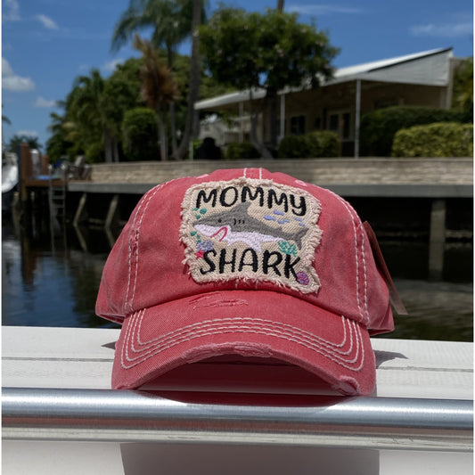 Mommy Shark Vintage Hat -- Choice of Color - BFF Here