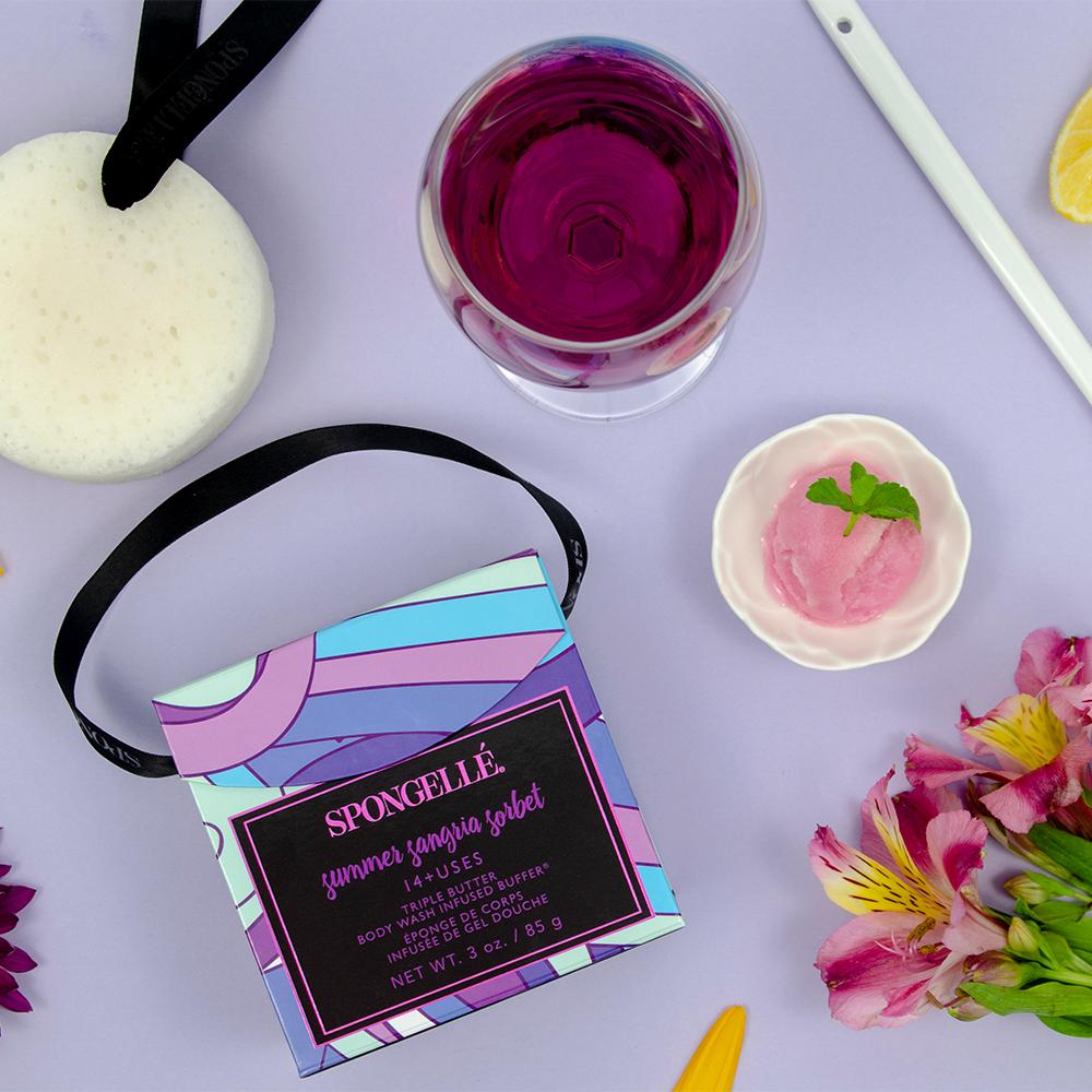Summer Sangria Sorbet-- Moda Collection Body Wash Buffers by Spongellé - BFF Here