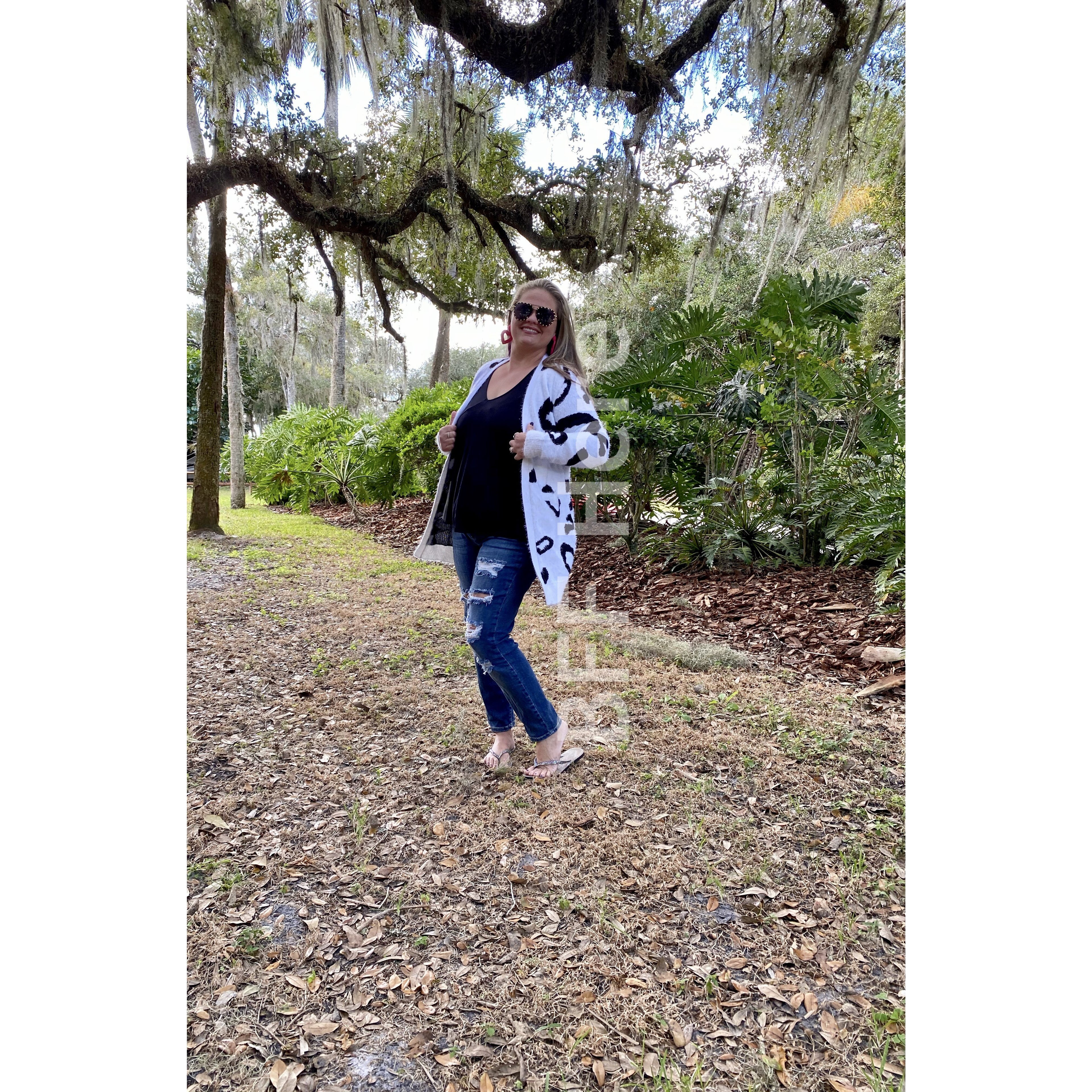 Felix Fuzzy Snow Leopard Cardigan - BFF Here