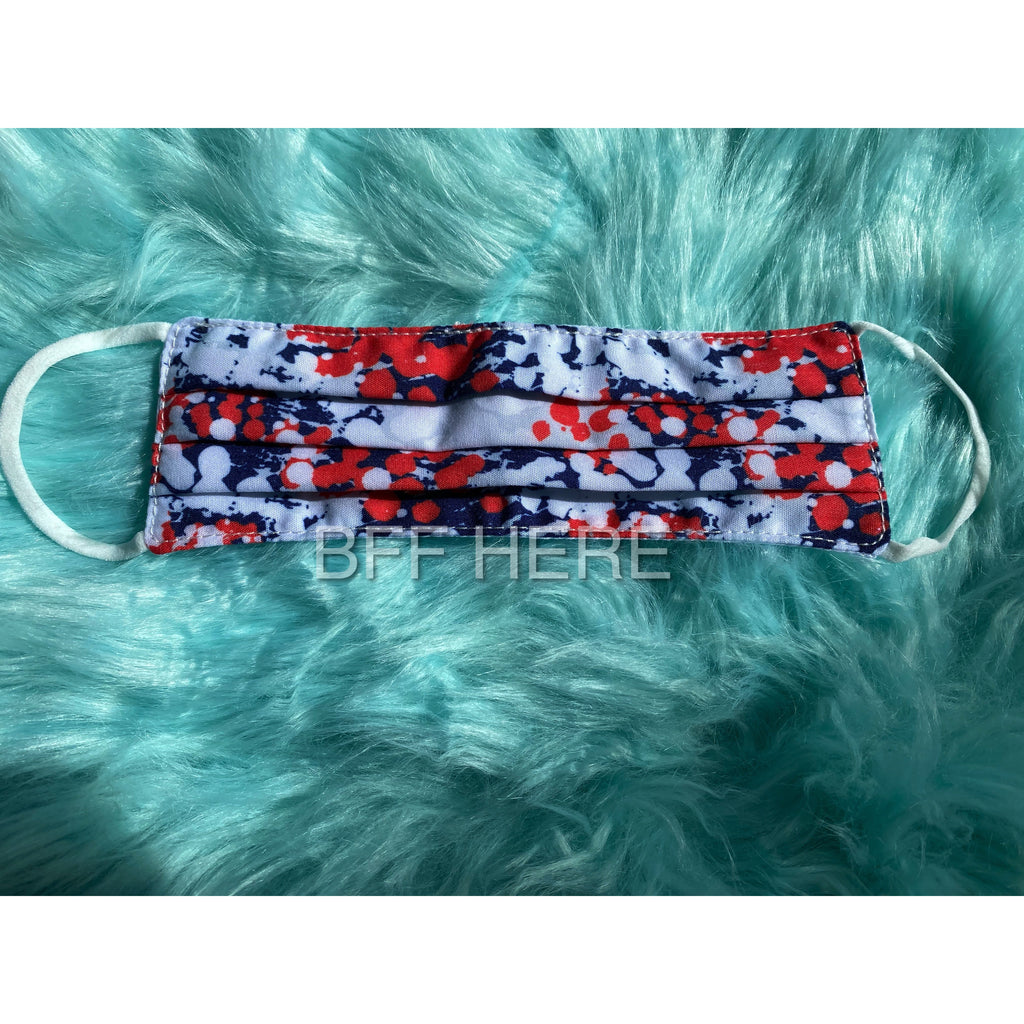 Patriotic Splatter Face Mask - Adult - BFF Here