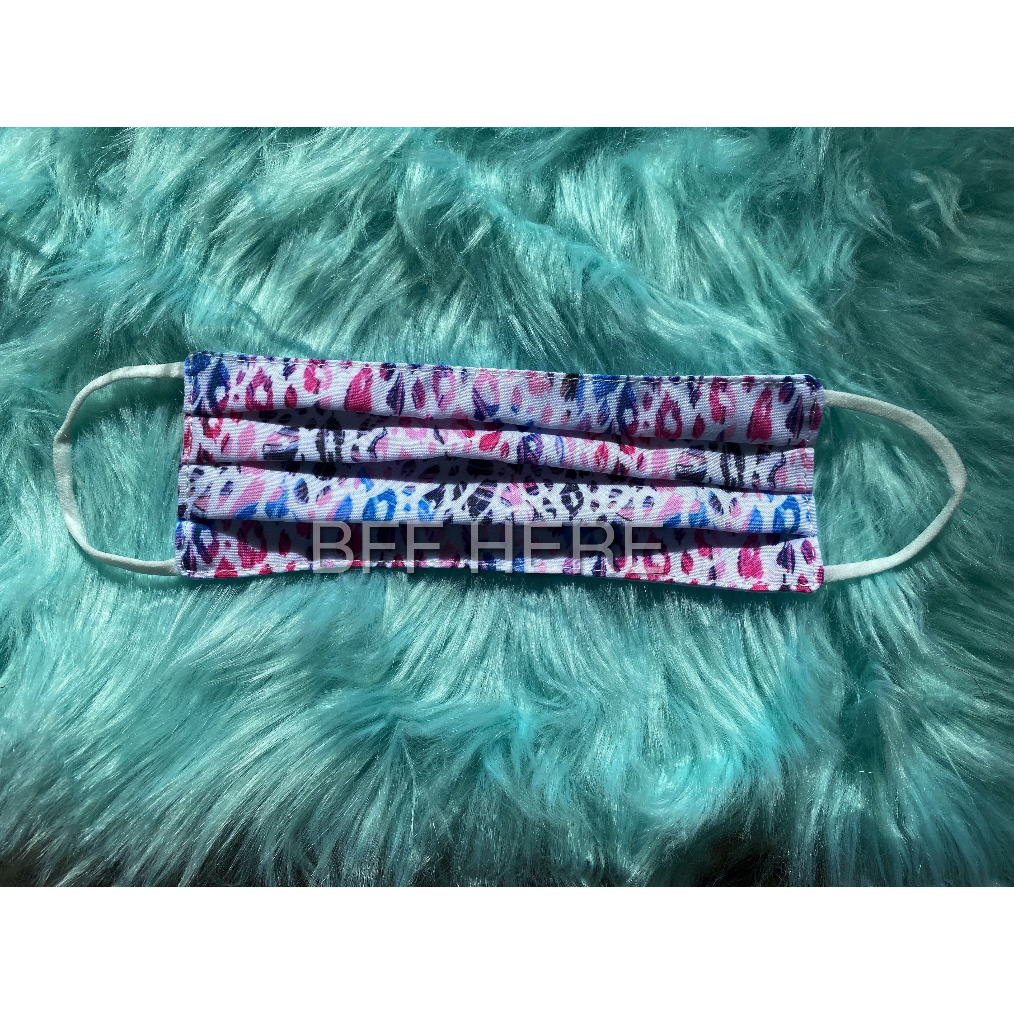 Floral Feather Face Mask - Adult - BFF Here