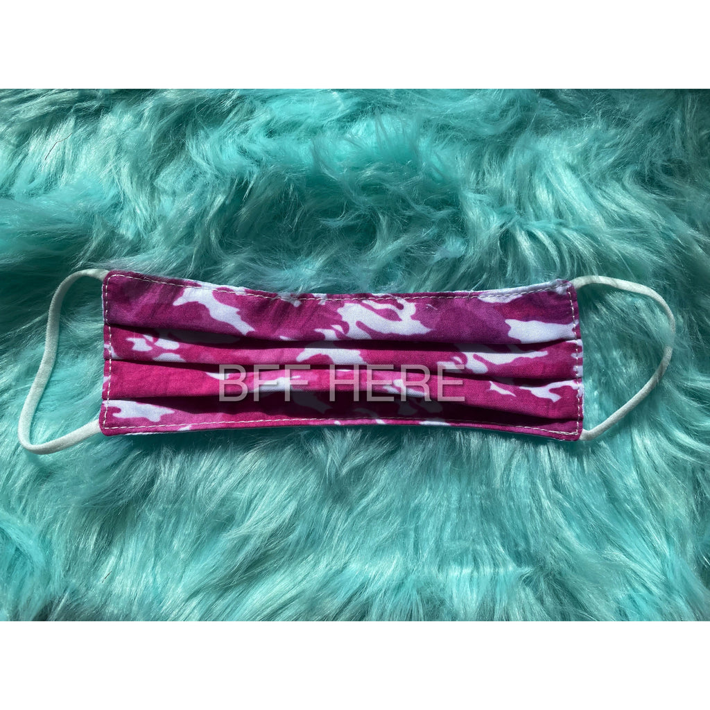 Pink Camo Face Mask - Adult - BFF Here
