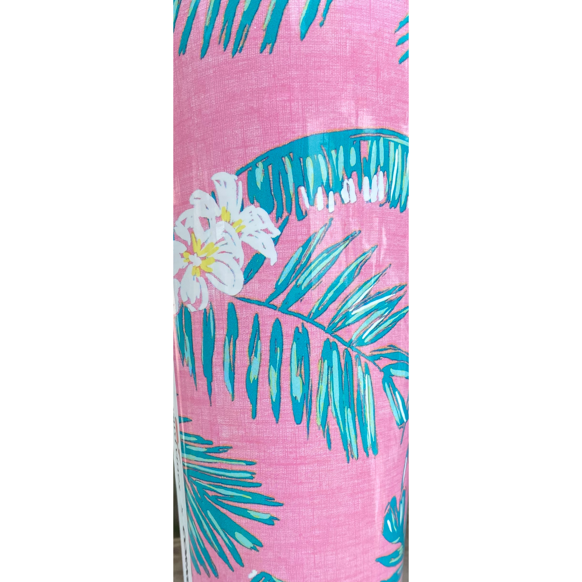 12oz Stemless Vineyard Vines by Corkcicle  -- Pink Tropical Flowers - BFF Here