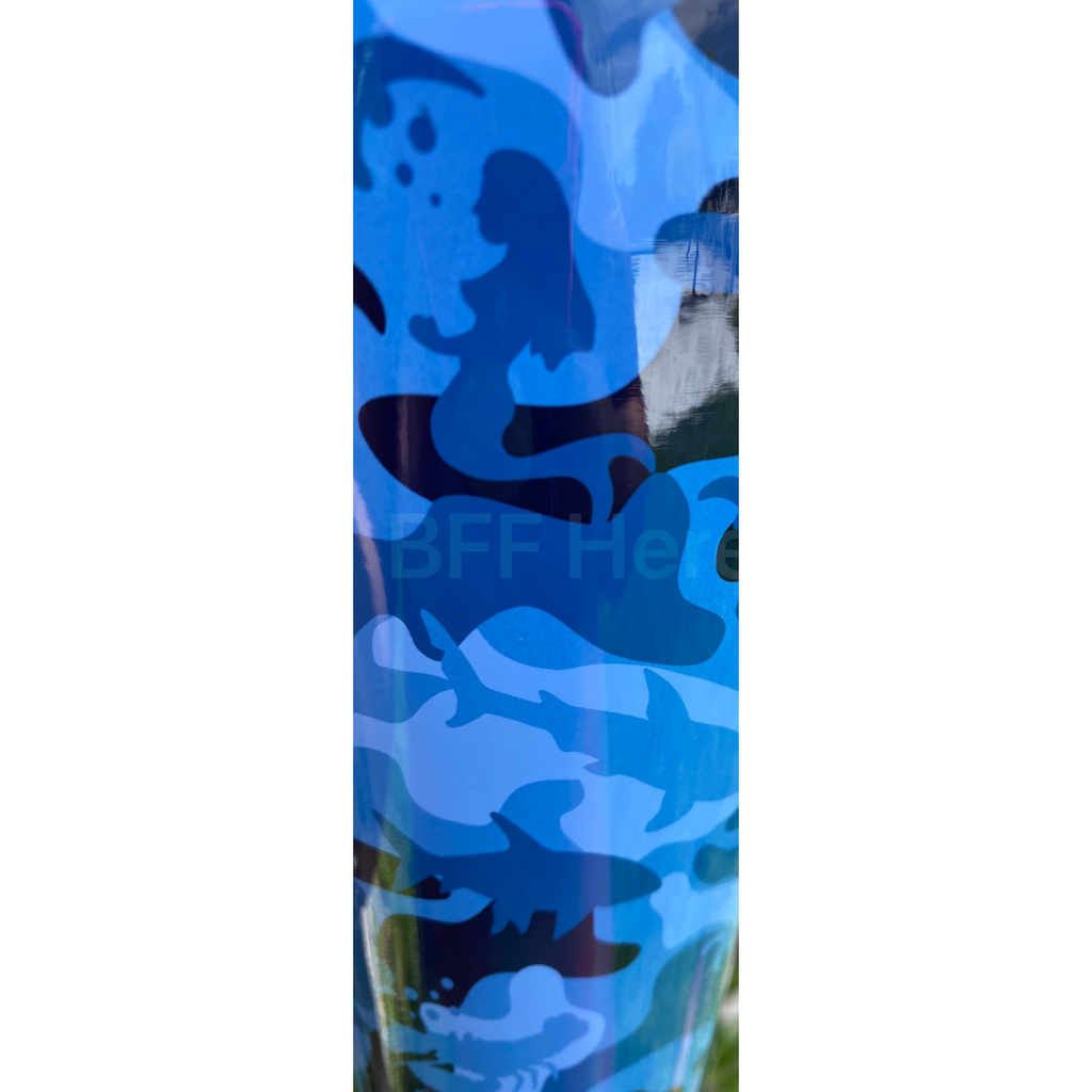 12 oz Stemless Vineyard Vines by Corkcicle  -- Blue Camo - BFF Here