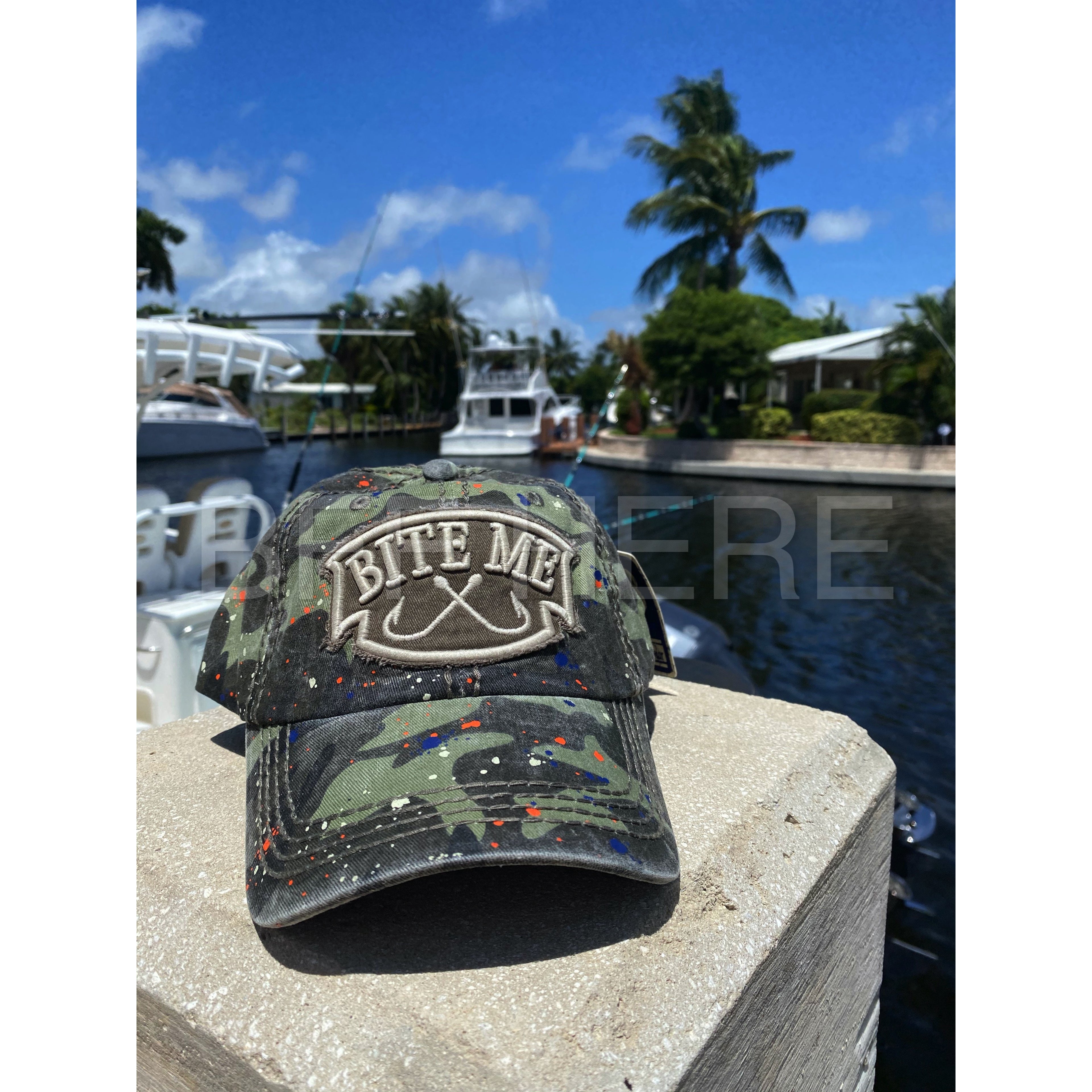 Bite Me Vintage Ball Cap -- Choice of Color - BFF Here