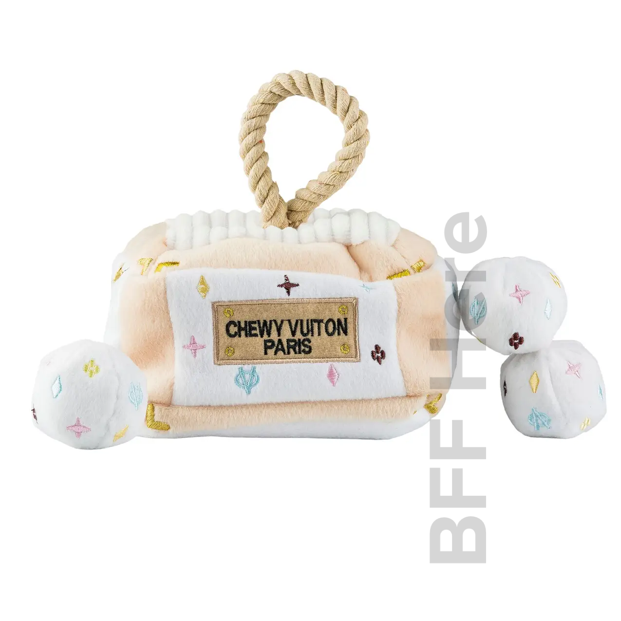 White Chewy Vuiton Interactive Trunk - BFF Here