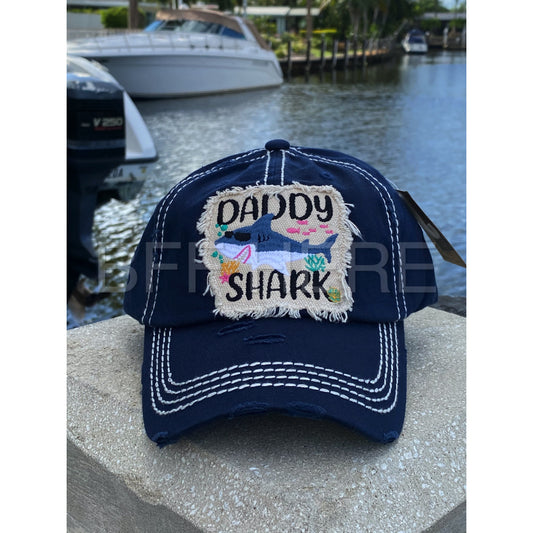 Daddy Shark Vintage Hat -- Choice of Color - BFF Here