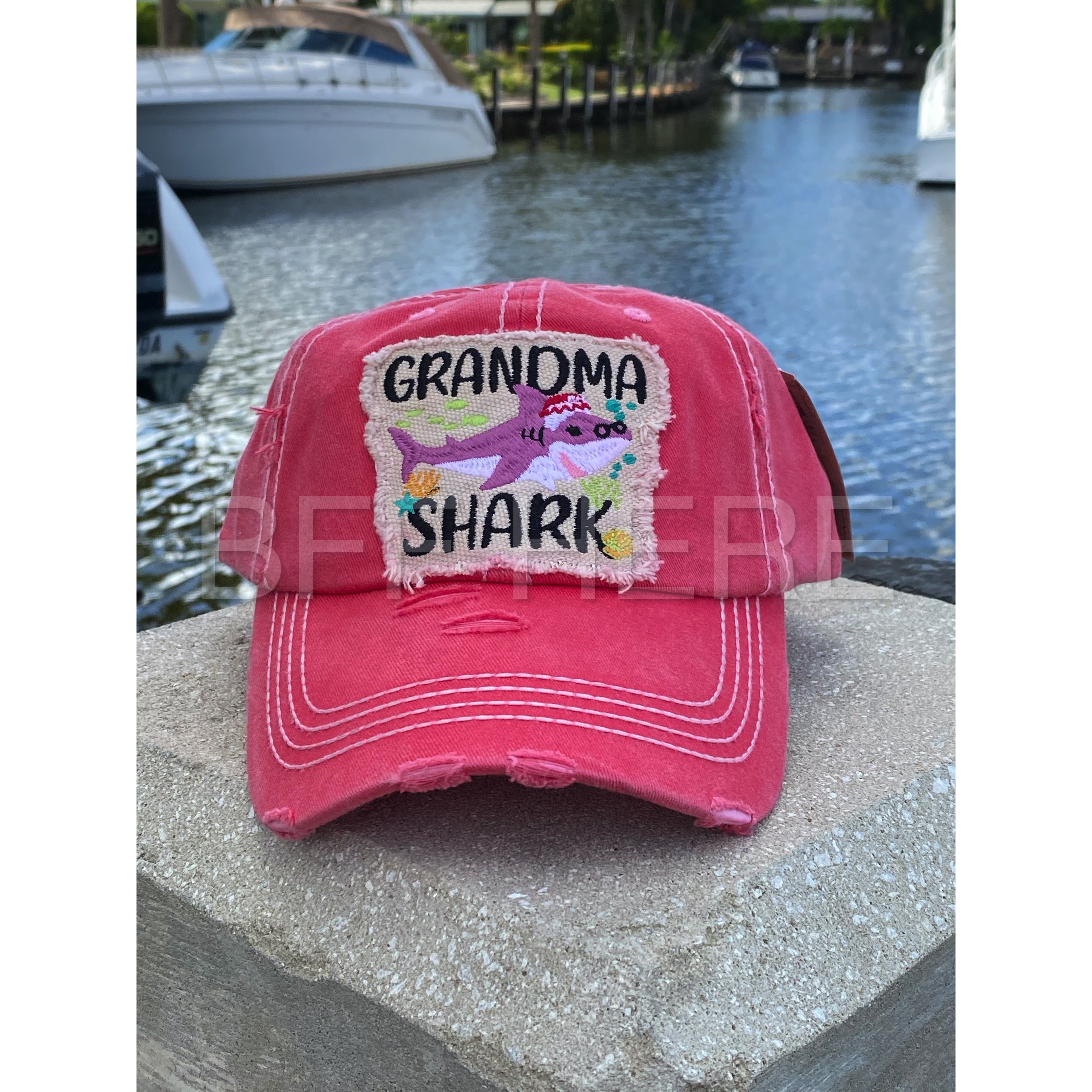 Grandma Shark Vintage Hat -- Choice of Color - BFF Here