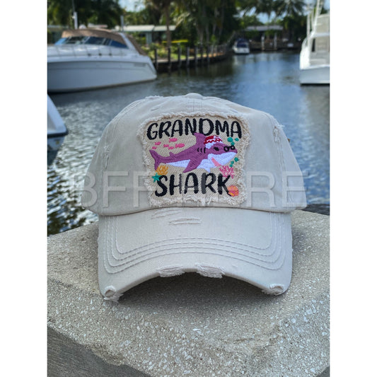 Grandma Shark Vintage Hat -- Choice of Color - BFF Here