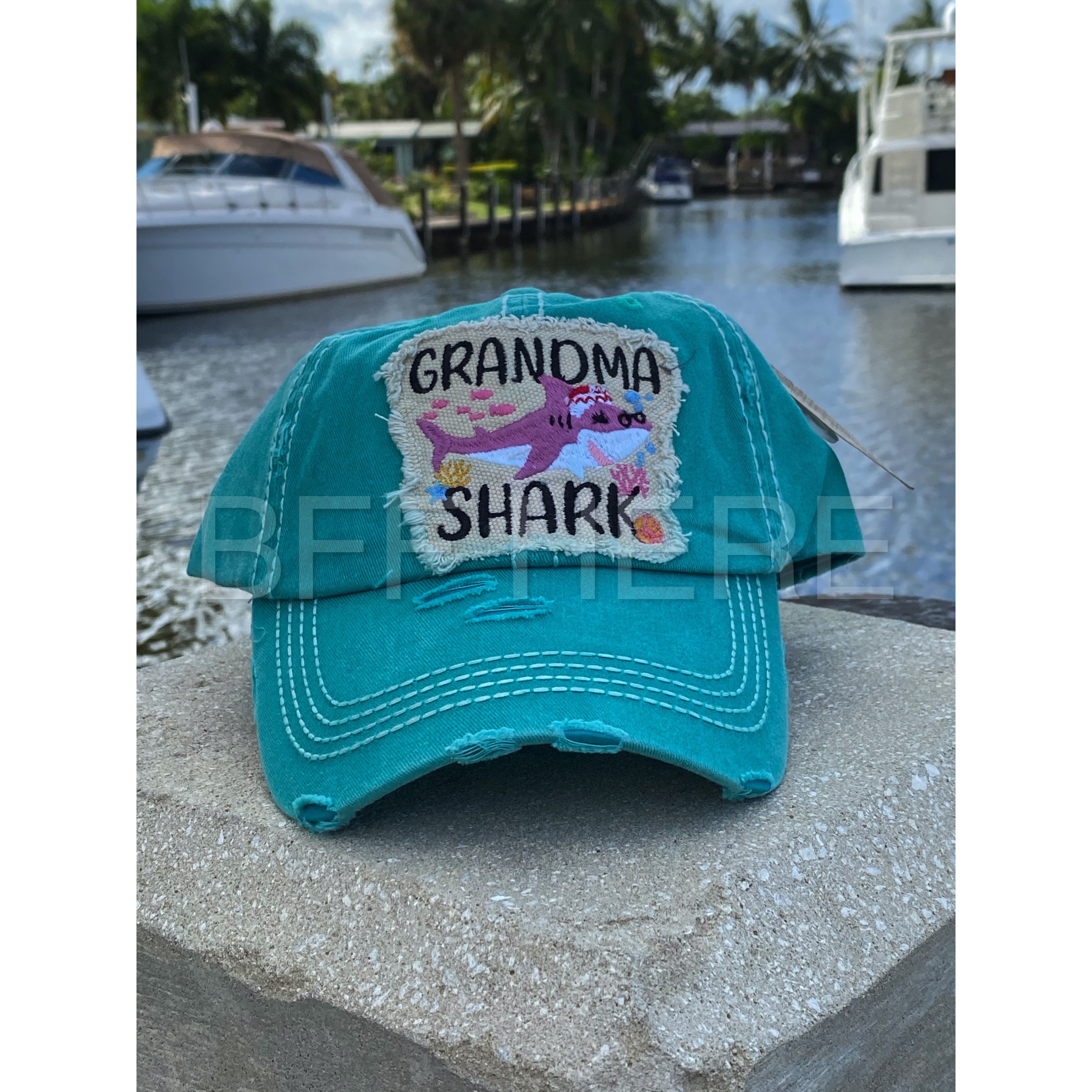Grandma Shark Vintage Hat -- Choice of Color - BFF Here