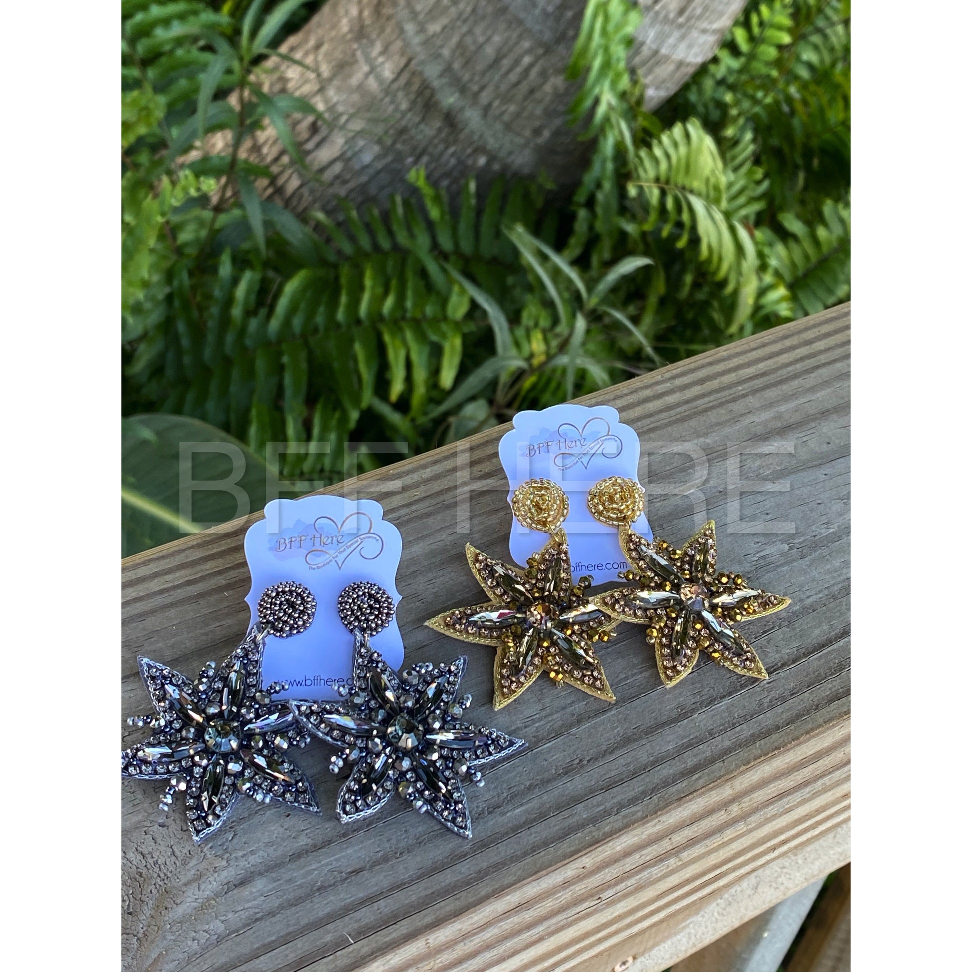 North Star Statement Earrings -- Choice of Color - BFF Here