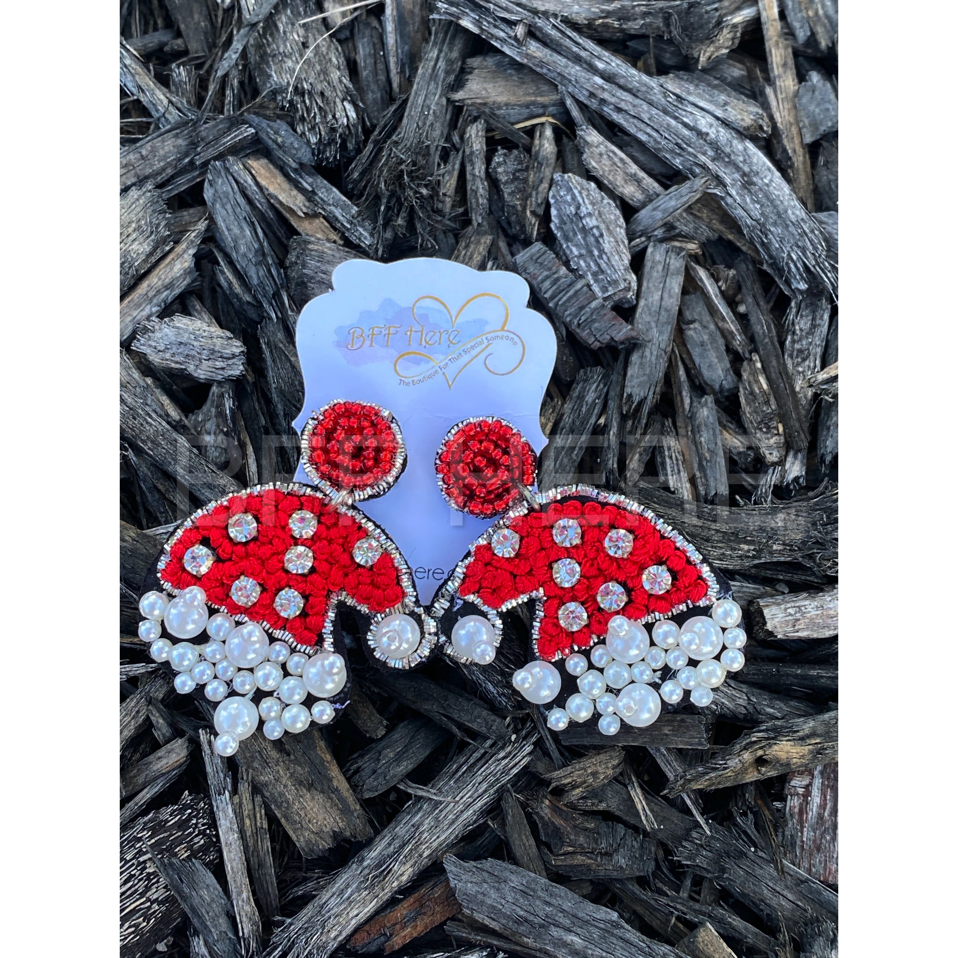 Santa Hat Statement Earrings - BFF Here