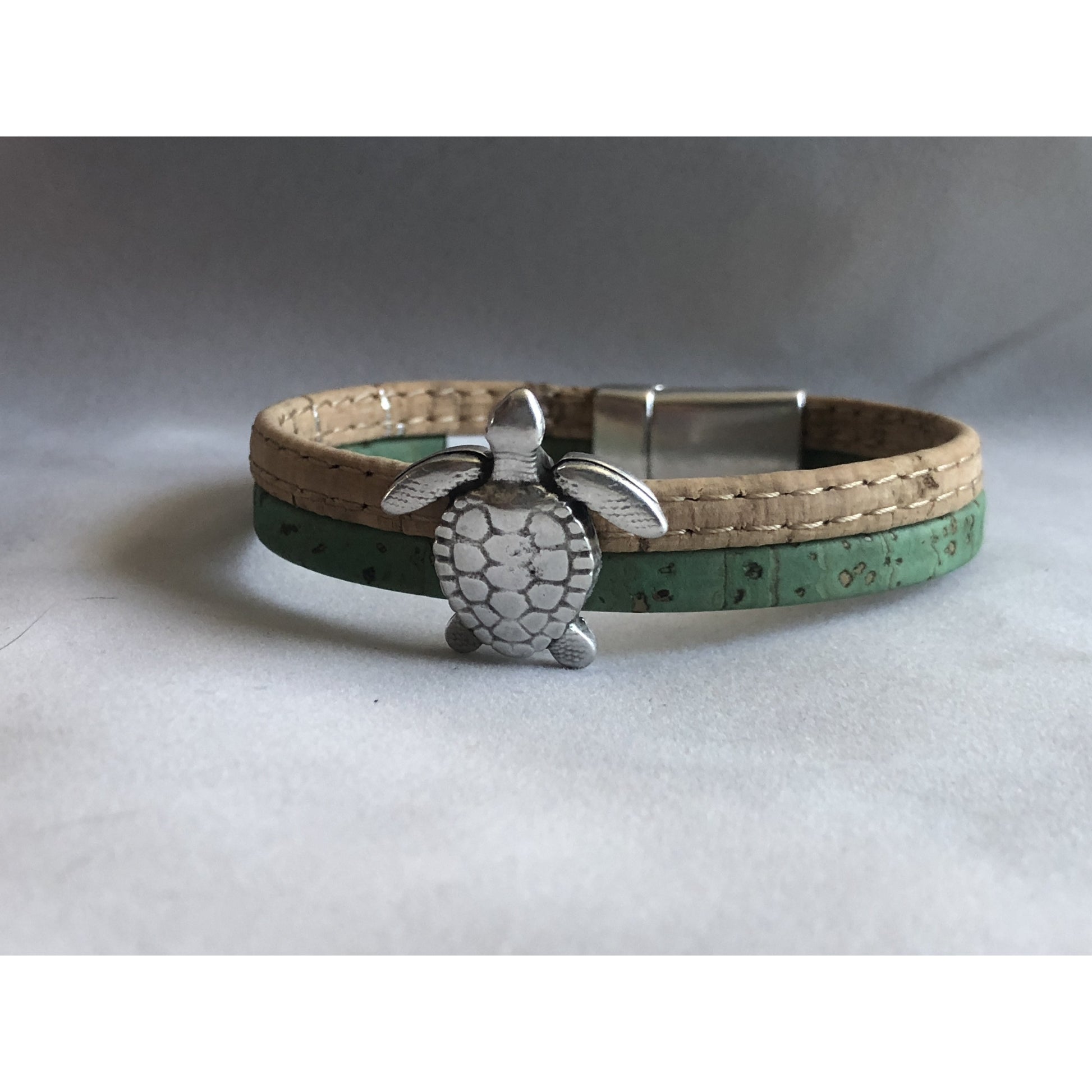 Sea Turtle Classic Cork Bracelet -- Choice of Size - BFF Here