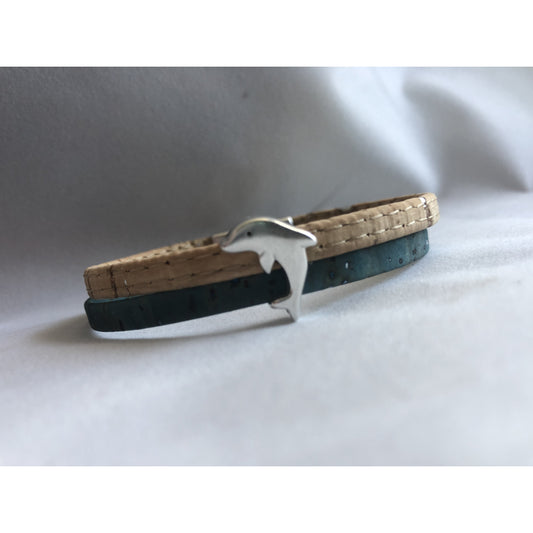 Dolphin Classic Cork Bracelet-- Choice of Size - BFF Here