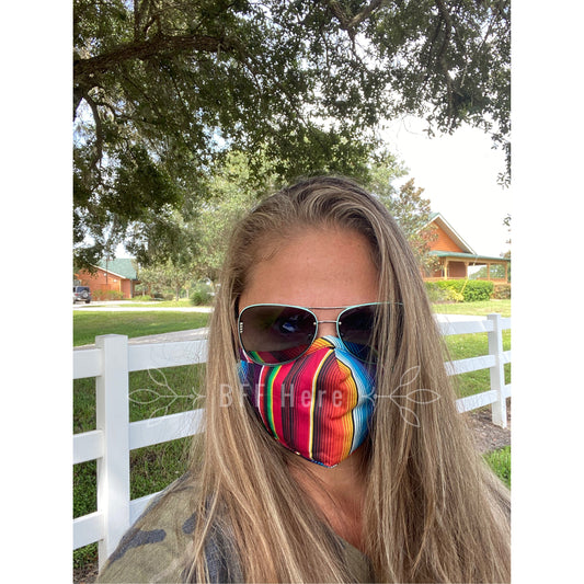 Serape Adult Everyday Filter Fabric Face Mask - BFF Here