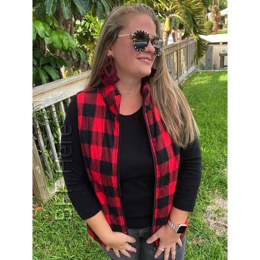 Bailey Buffalo Plaid Vest -- Choice of Color - BFF Here