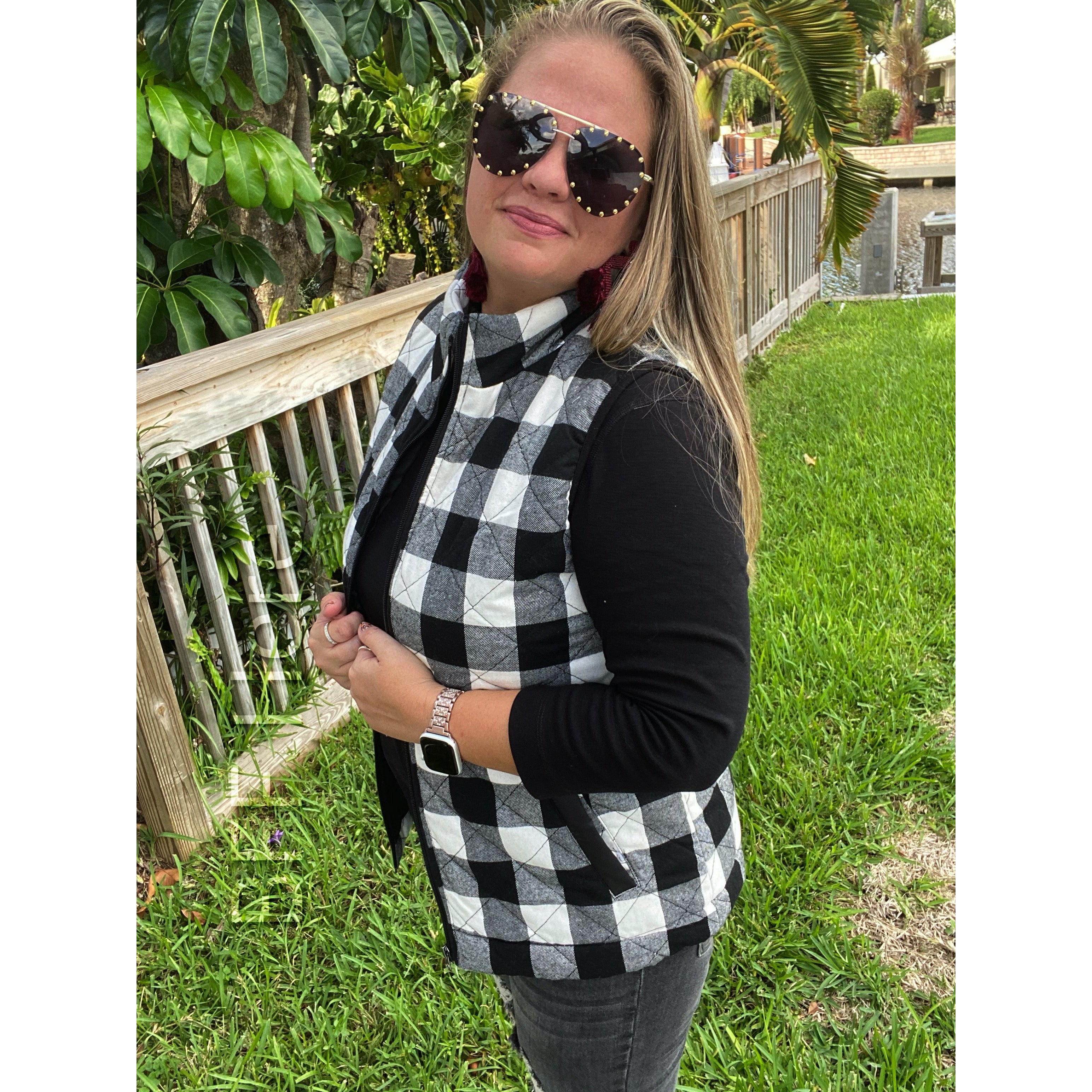 Bailey Buffalo Plaid Vest -- Choice of Color - BFF Here