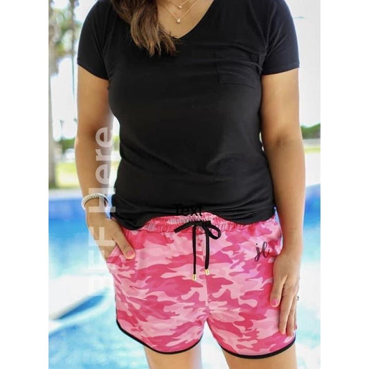 On The Hunt Pink Camo Everyday Shorts - BFF Here