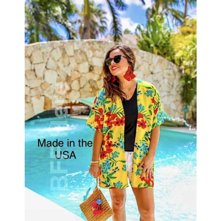 Walking On Sunshine Tropical Kimono - BFF Here