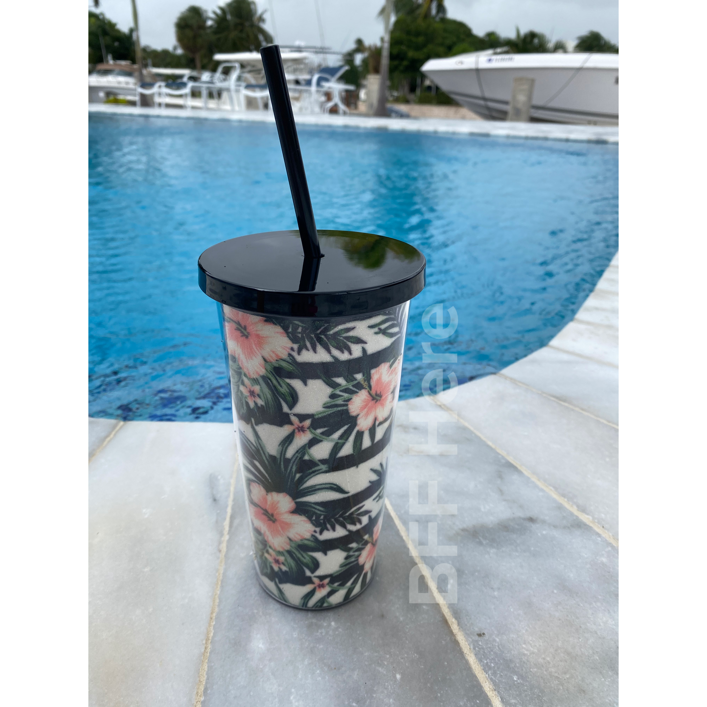 Tropical Florals Tumbler - BFF Here