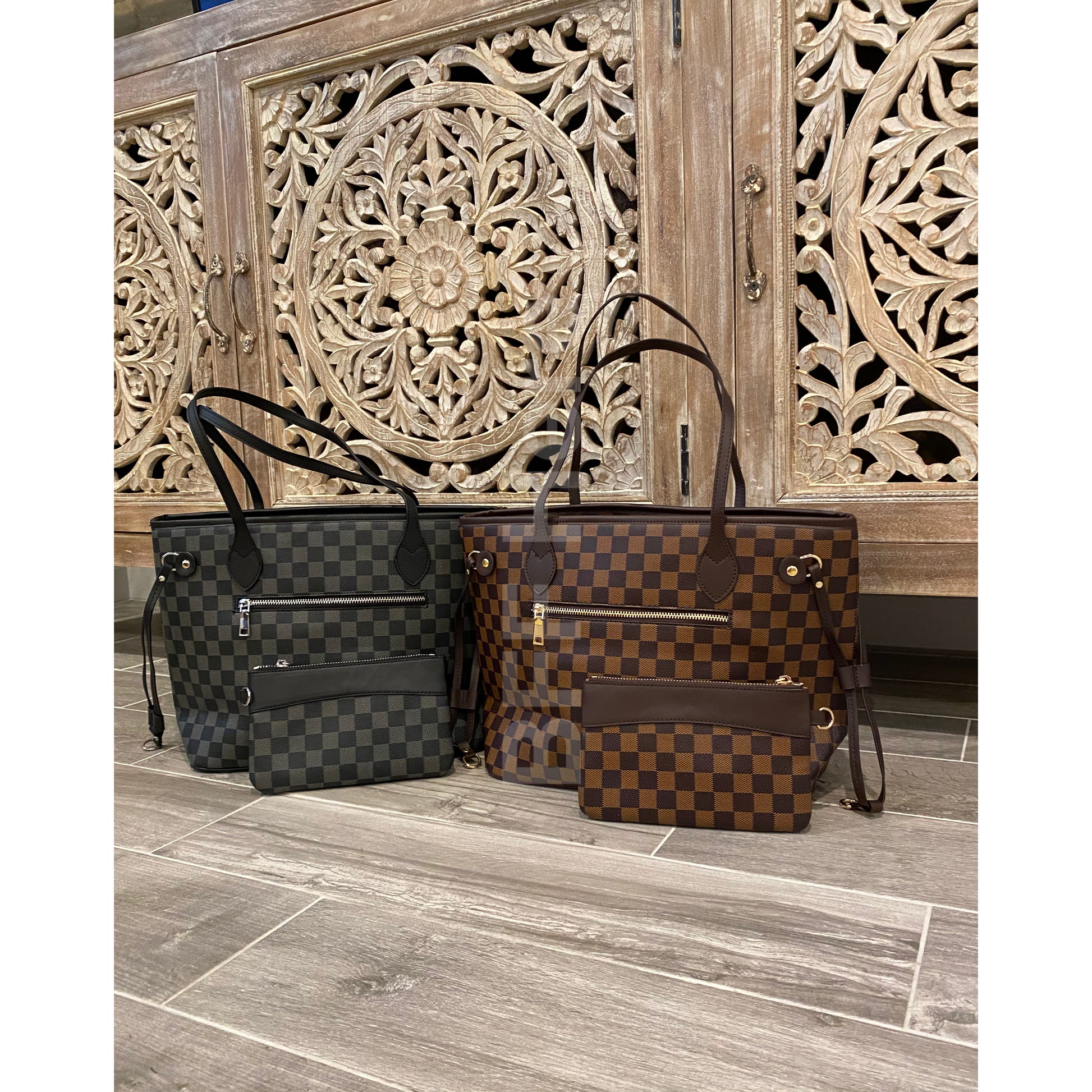 Tory Checkered Handbag -- Choice of Color - BFF Here