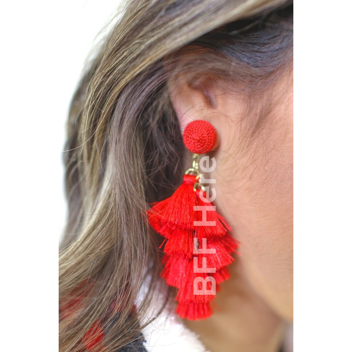 Cherry On Top Tassel Earrings - BFF Here