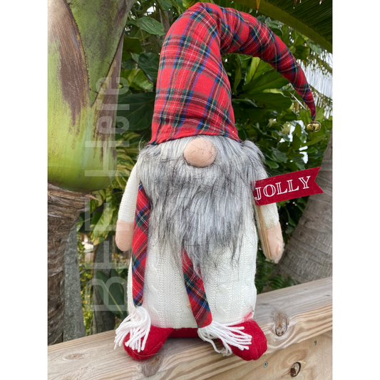 Extra Large Tartan Gnome by Mud Pie - BFF Here