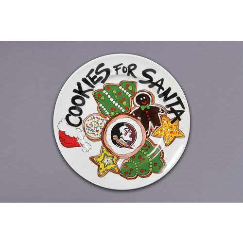 Cookies For Santa Plate -- Choice of Team - BFF Here