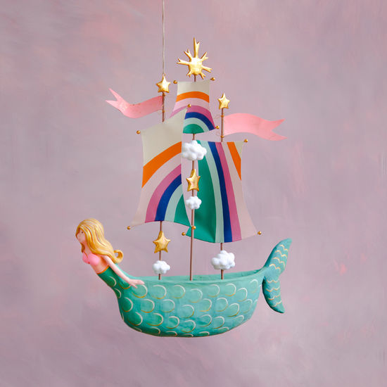 Mermaid Ship Ornament - BFF Here