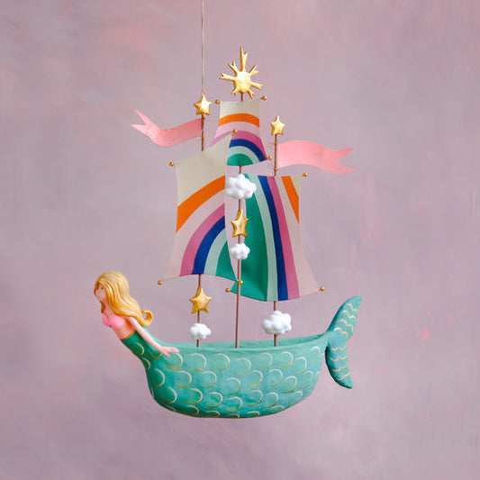 Mermaid Ship Ornament - BFF Here