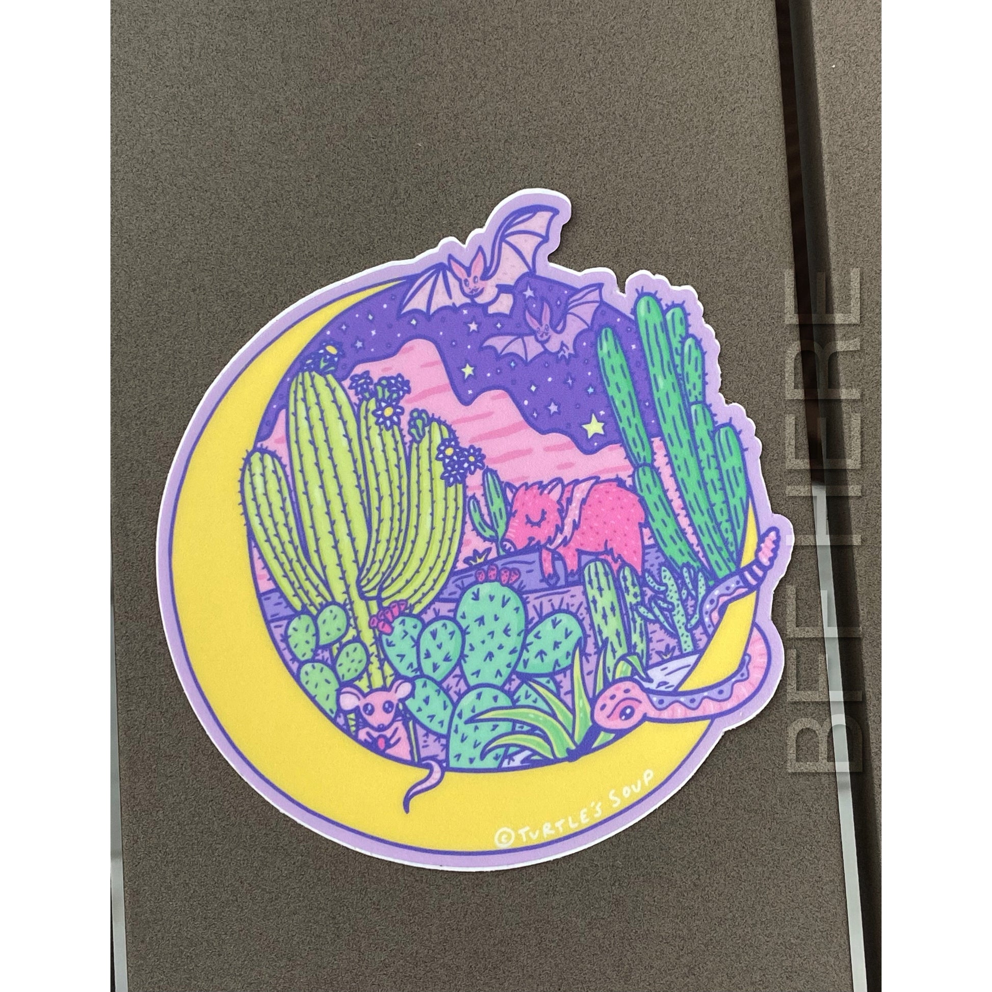 Desert Moon Vinyl Sticker - BFF Here