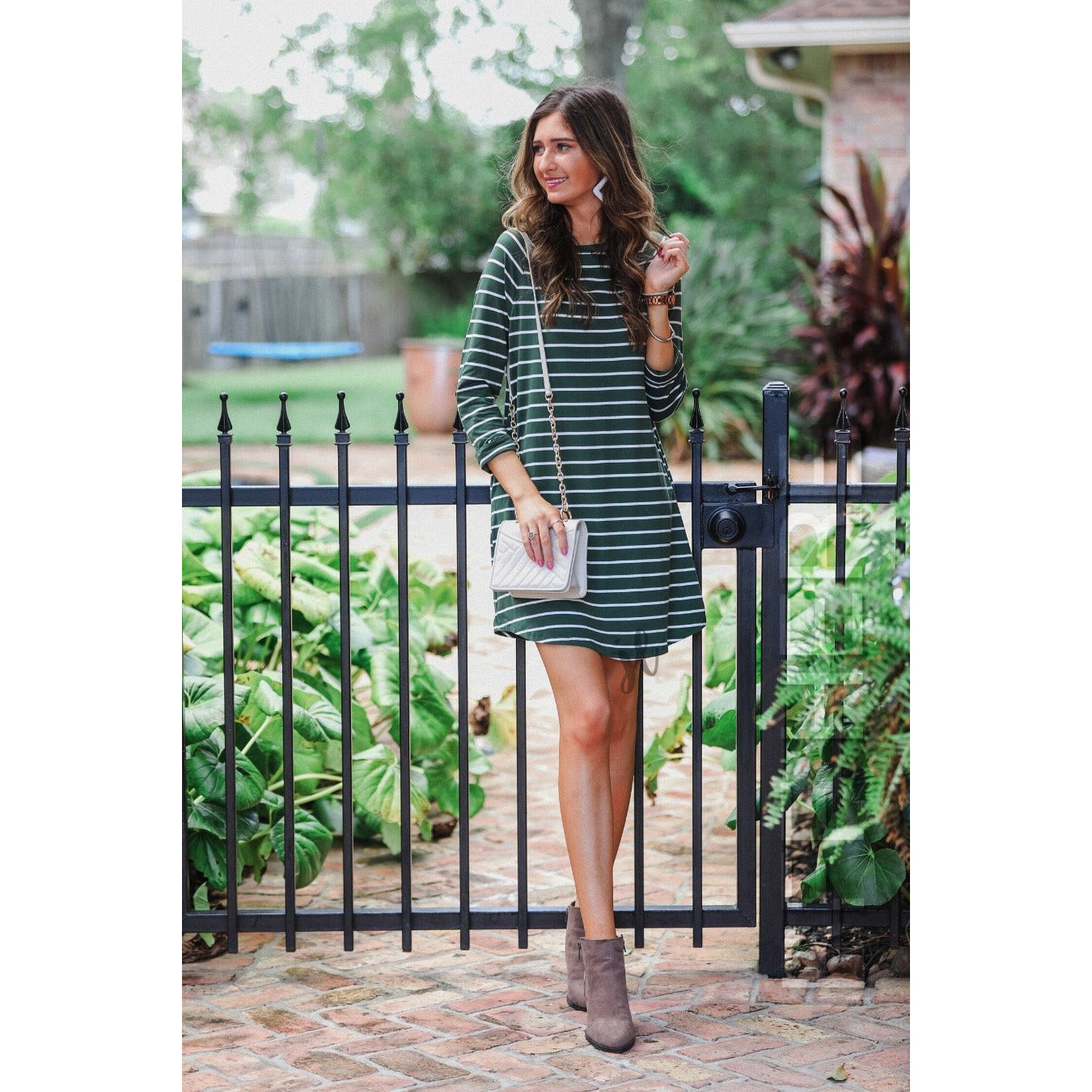 Emily 3/4 Sleeve Dress -- Choice of Color - BFF Here