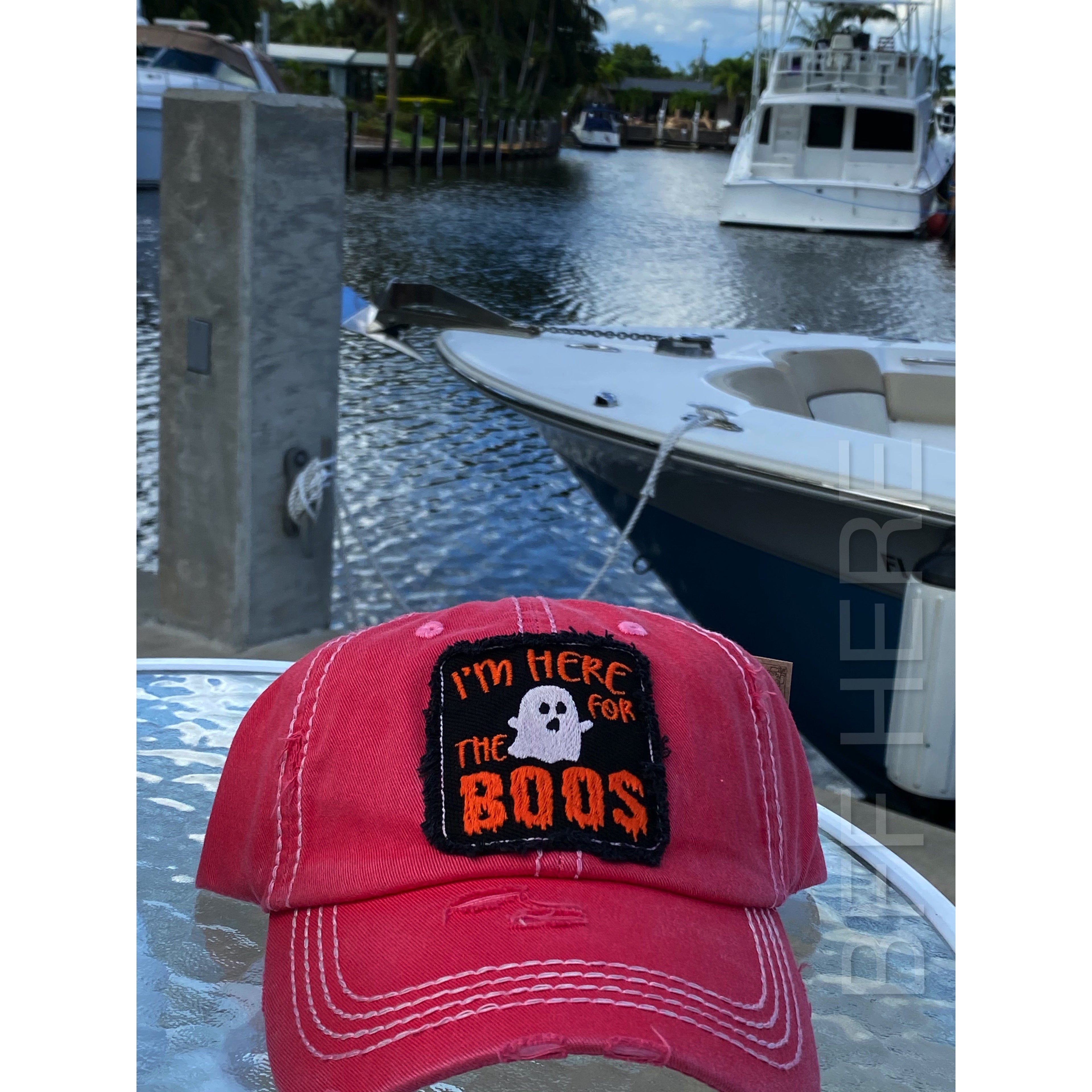 I'm Here For The Boos Vintage Hat -- Choice of Color - BFF Here