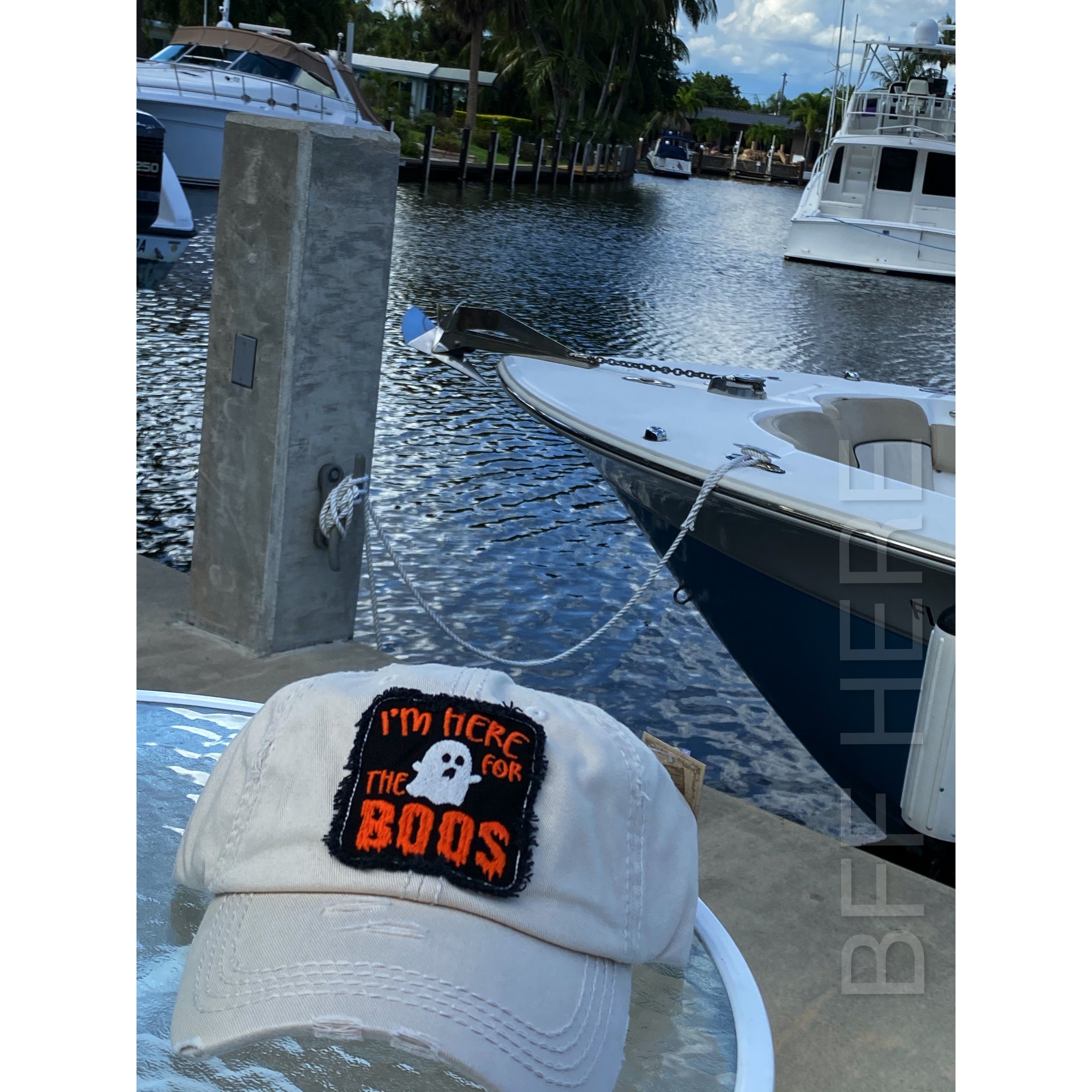 I'm Here For The Boos Vintage Hat -- Choice of Color - BFF Here
