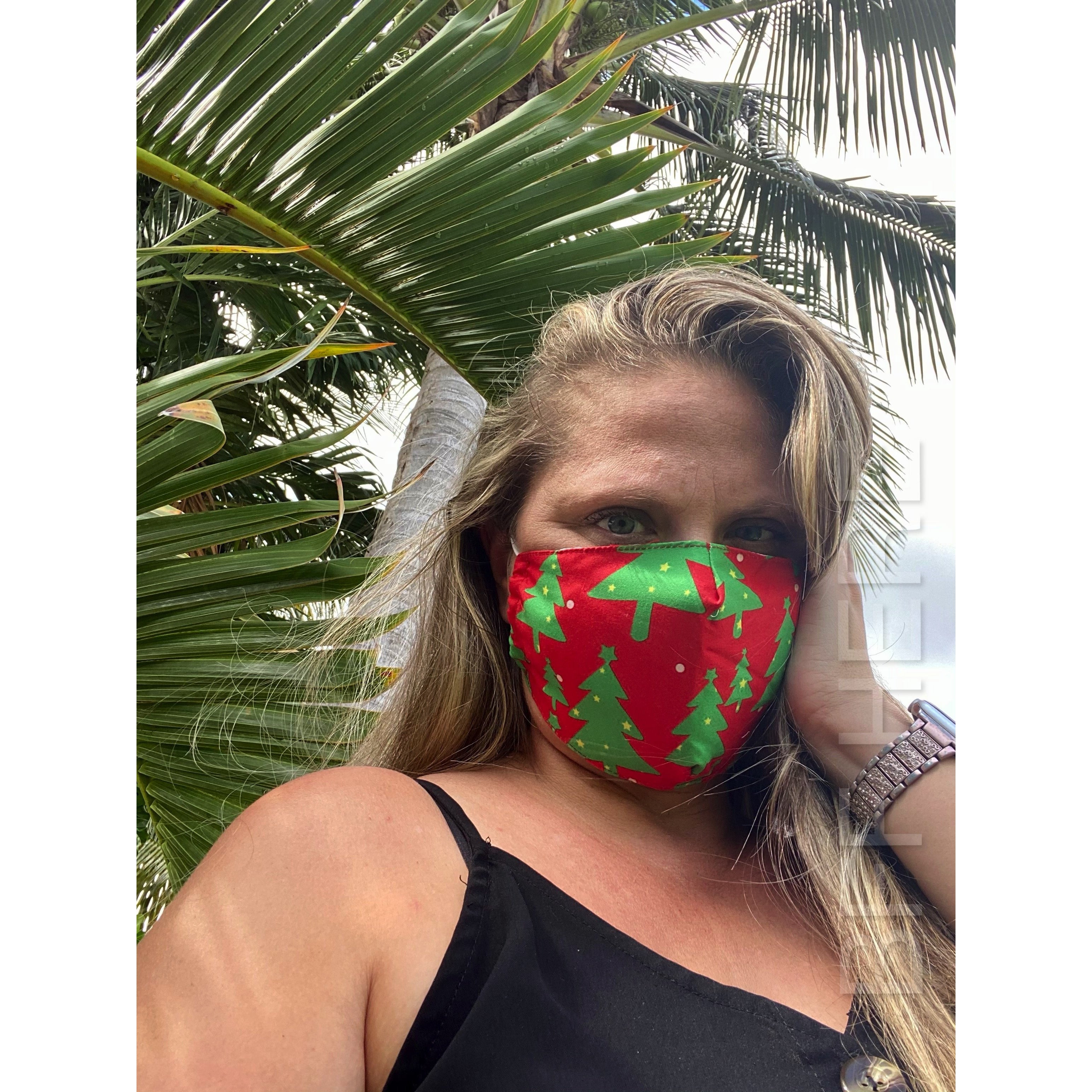 Christmas Tree Adjustable Face Mask - Adult - BFF Here