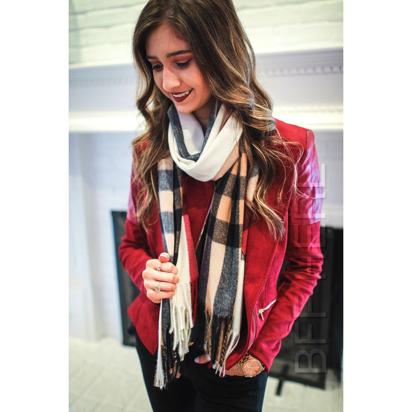 Bonfire Plaid Scarf -- Choice of Color - BFF Here