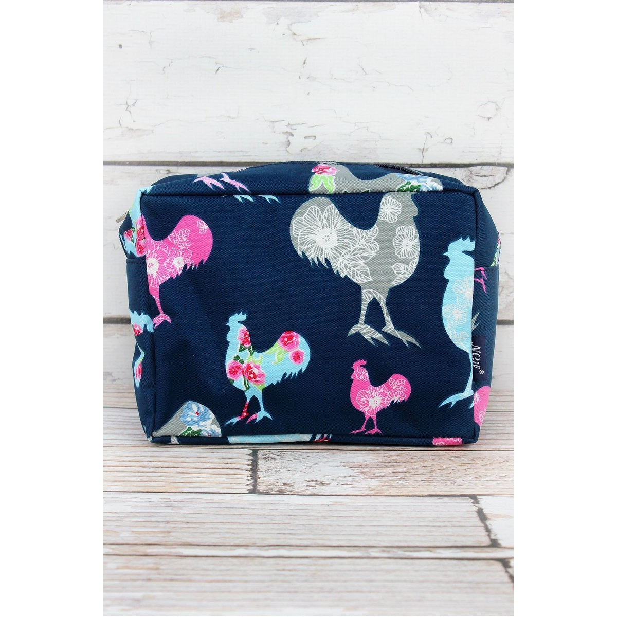 Rosy Roosters Cosmetic Case - BFF Here