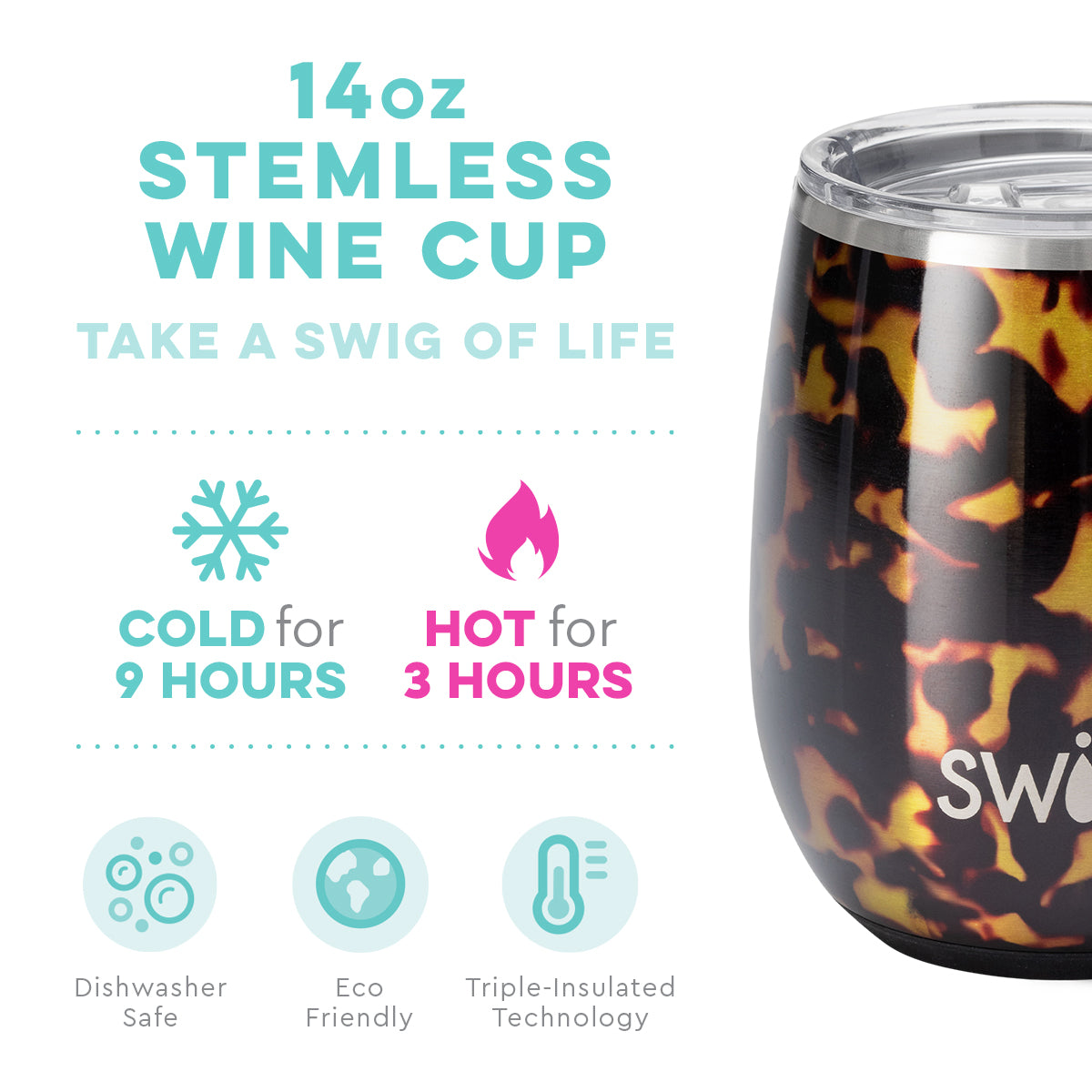 Bombshell Stemless Wine Cup (14oz) by Swig Life - BFF Here