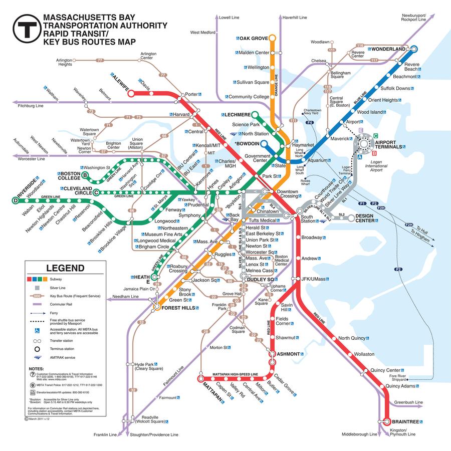 Boston T Subway Map Puzzle - BFF Here