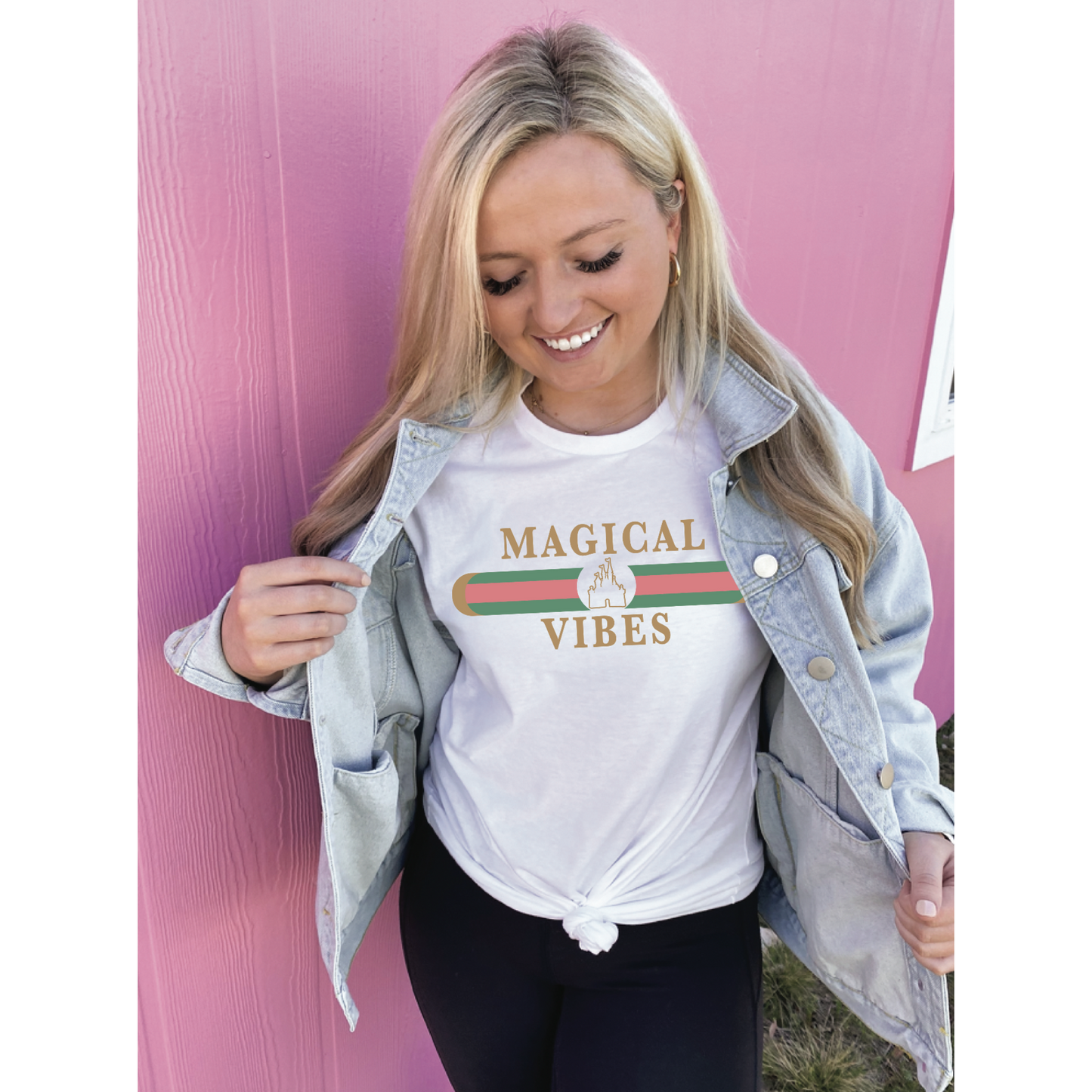 Designer Magical Vibes (White Sueded) - T-Shirt - BFF Here