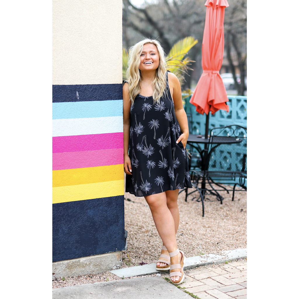 Midnight Stroll - Cami Tie Dress - BFF Here