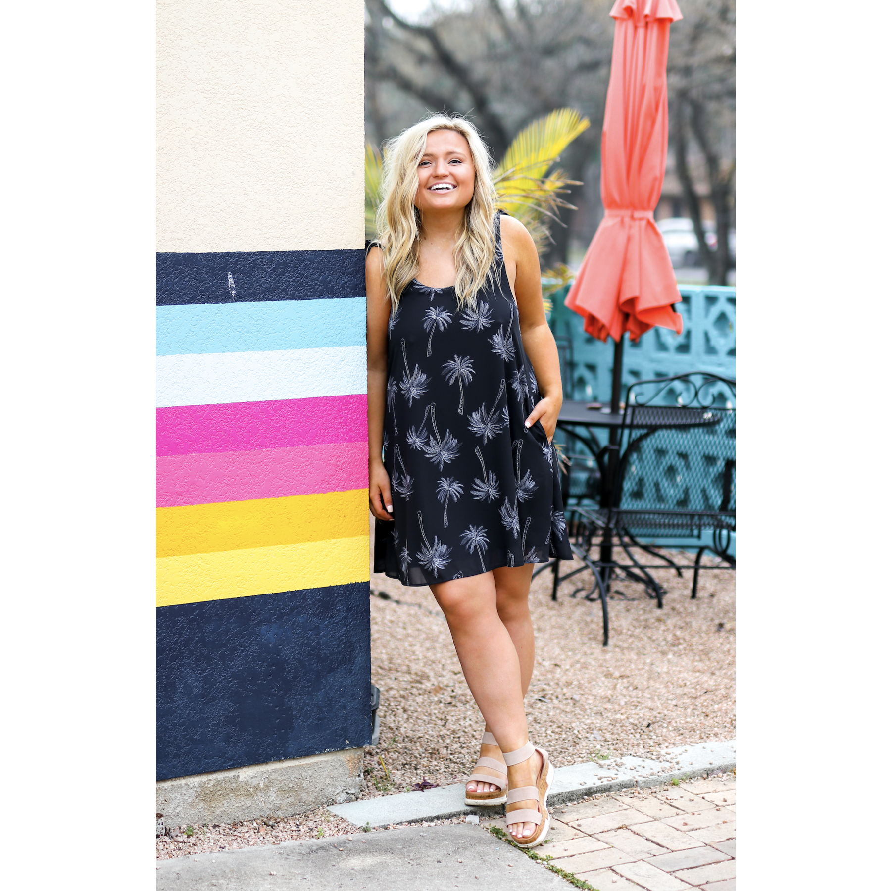 Midnight Stroll - Cami Tie Dress - BFF Here